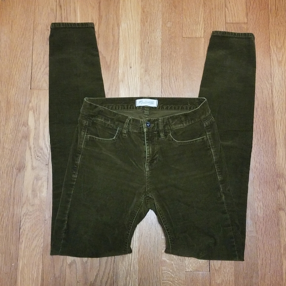Madewell Classic Straight Jeans: Corduroy Edition Green 25 - Picture 5 of 8